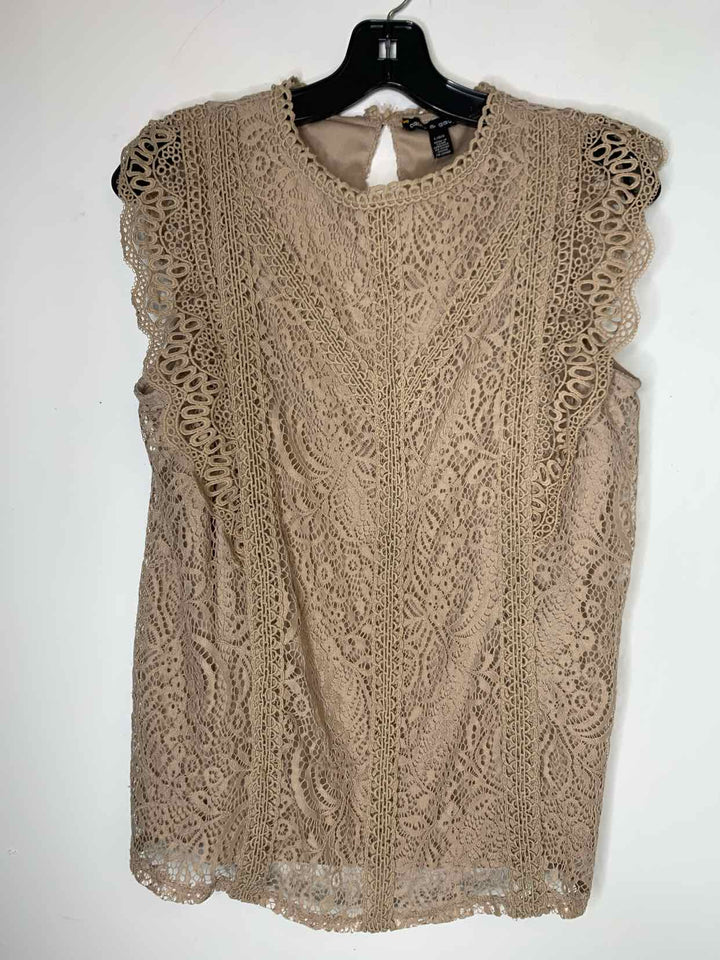 Cable & Gauge Women Size L tan sleeveless