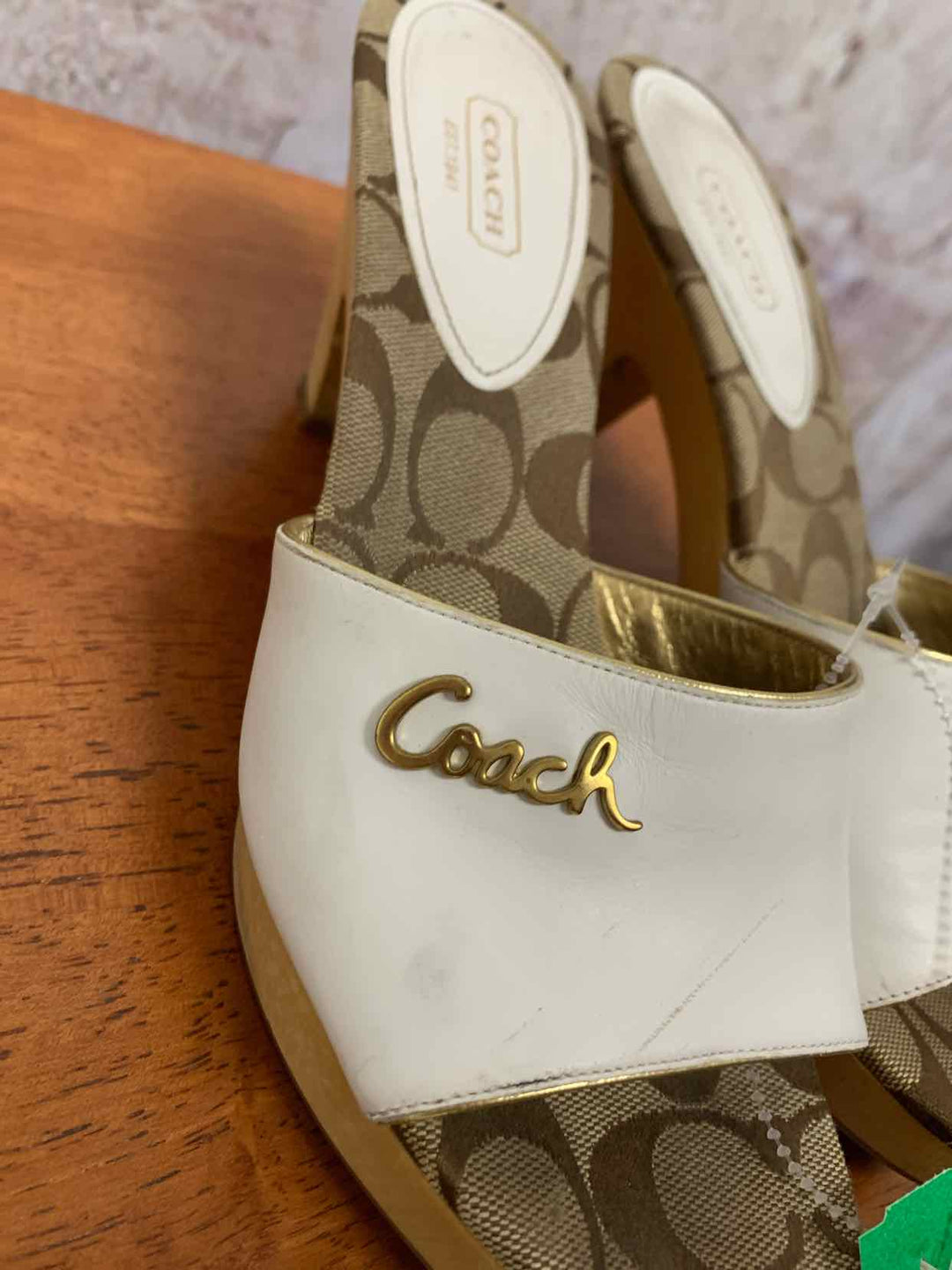 Coach White W Shoe Size 9 high heel