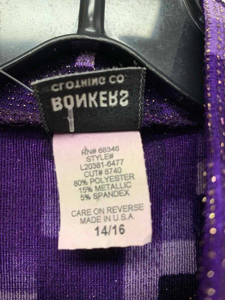 Bonkers Size 14 Purple short sleeve top