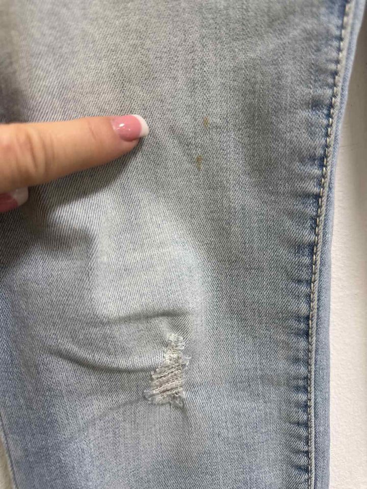 Polo Size 4 Denim Distressed /Fringe jean capri