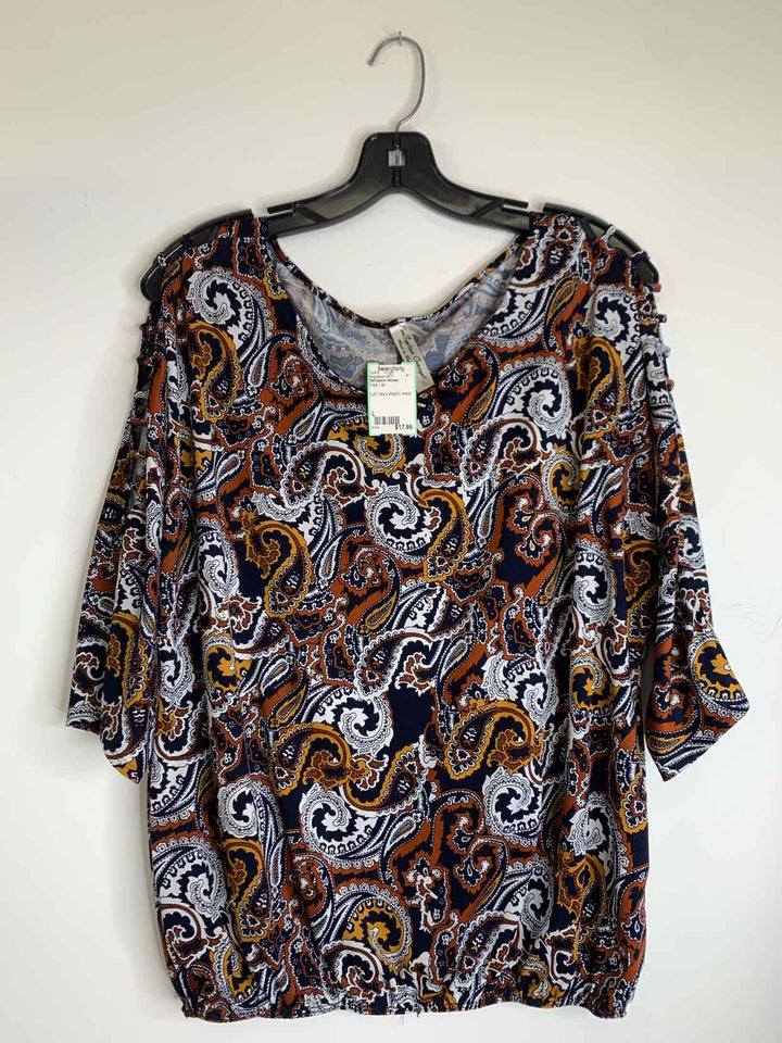 PerCeption Woman Women Size L rust long sleeve top