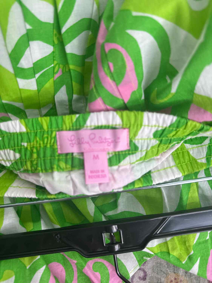 Lilly Pulitzer Size M Green Floral knee length skirt