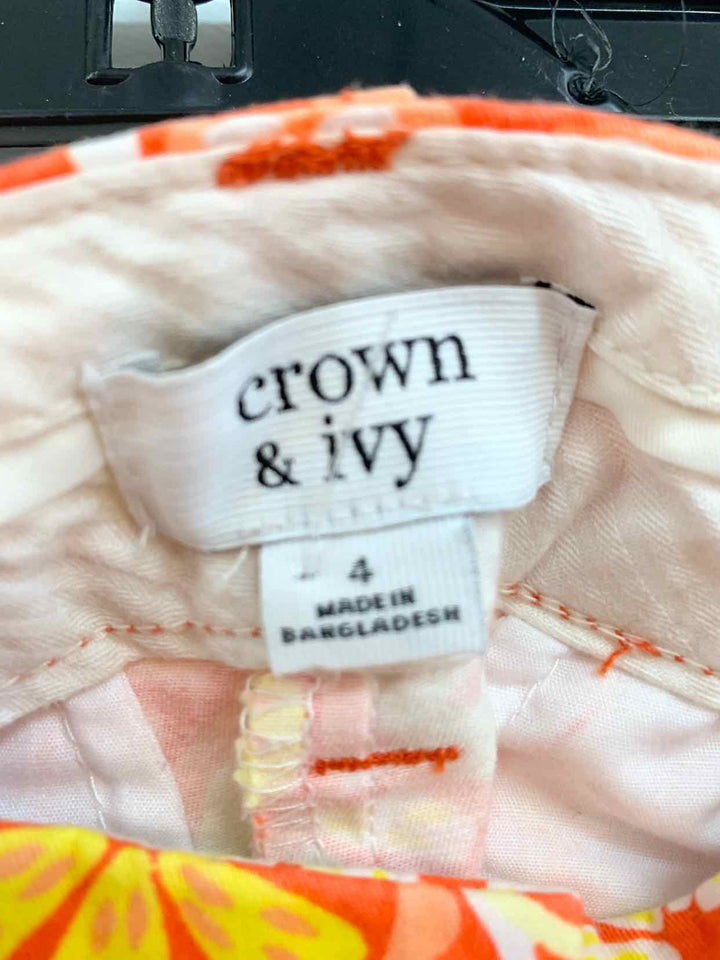 Crown & Ivy Size 4 Orange Citrus casual