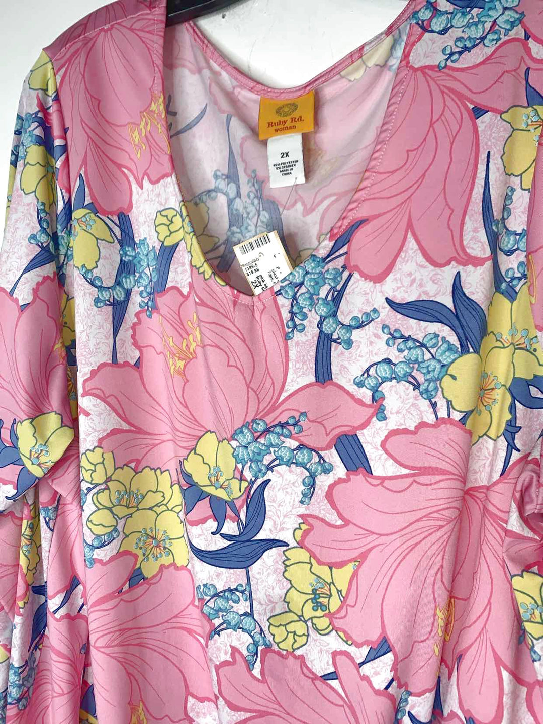 Ruby Rd. Women Size 2X Pink short sleeve top