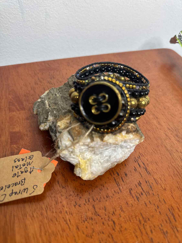 Stone Addiction Size OS Black Excellent Bracelet