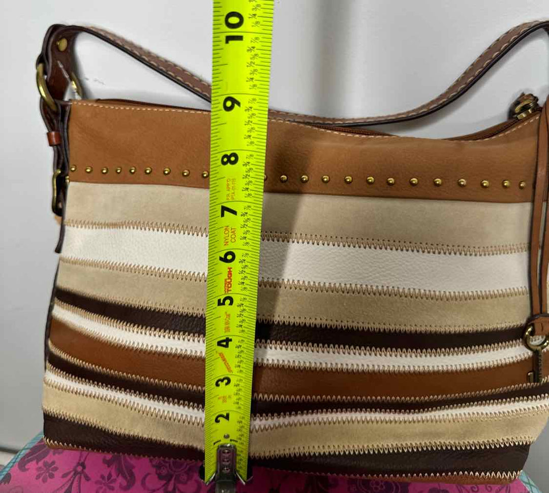 Fossil striped shoulder bag