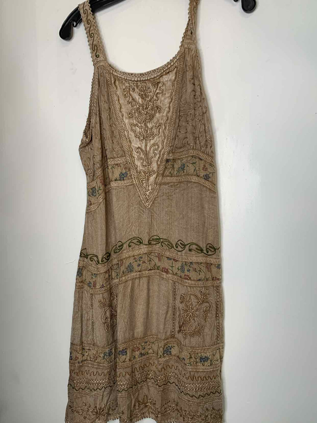 Women Size L Magic Brown sleeveless dress