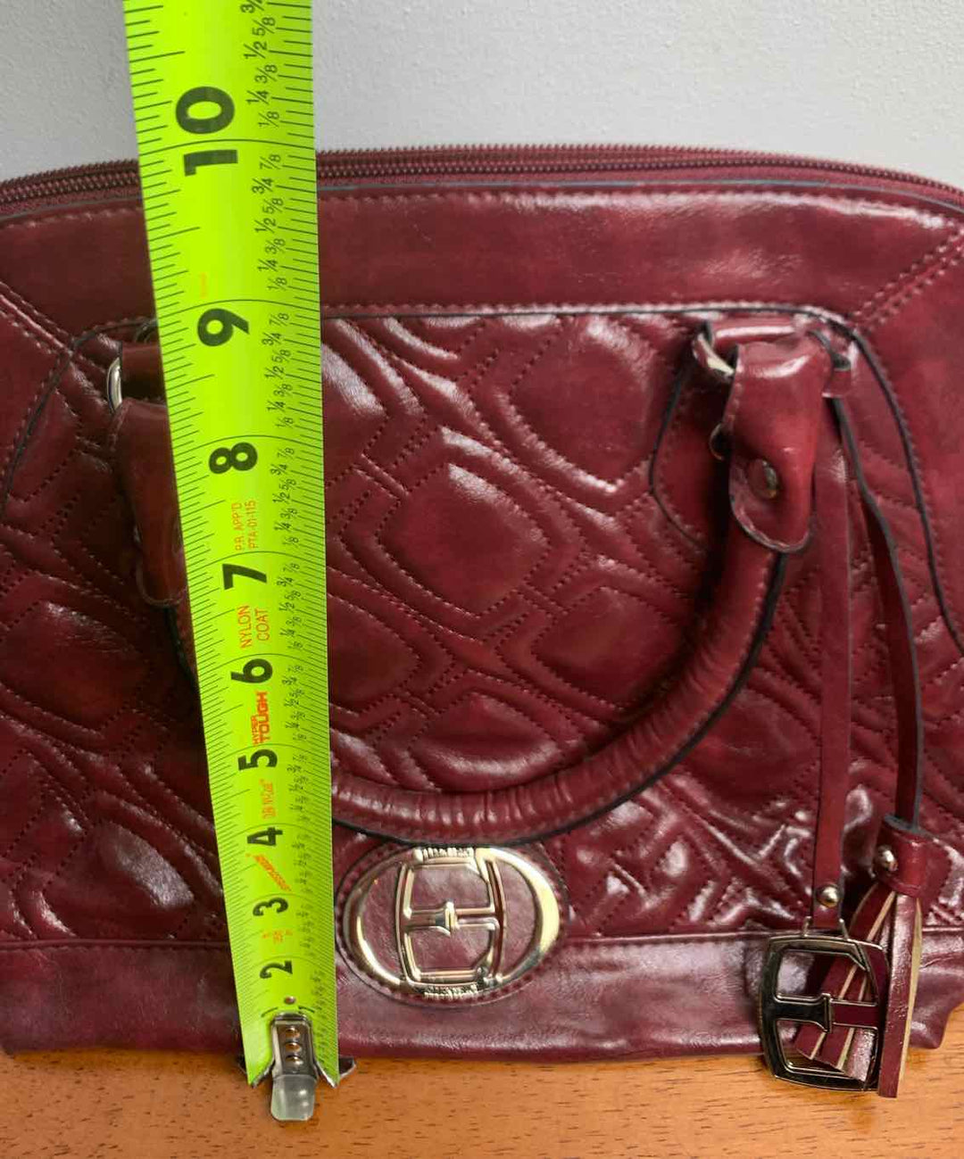 Ellen Tracy Burgundy shoulder bag