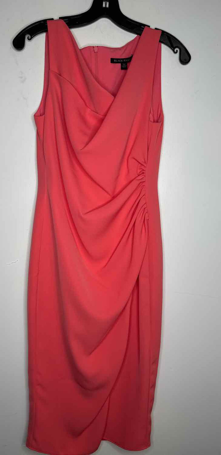 Women Size 6 black halo Salmon sleeveless dress