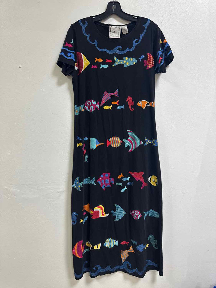 Michael Simon Size S Multi-Color Fish maxi sleeveless