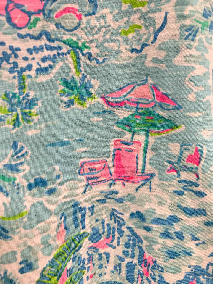 Lilly Pulitzer Women Size M Blue short sleeve top