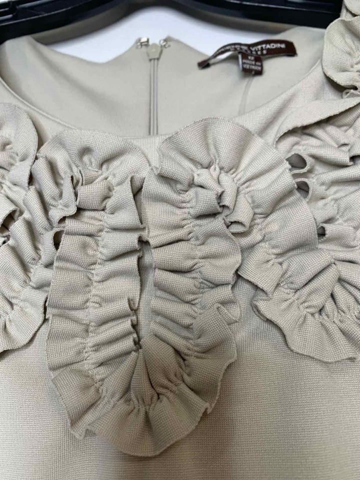 Women Size 12 Adrienne Vittadini Beige sleeveless dress