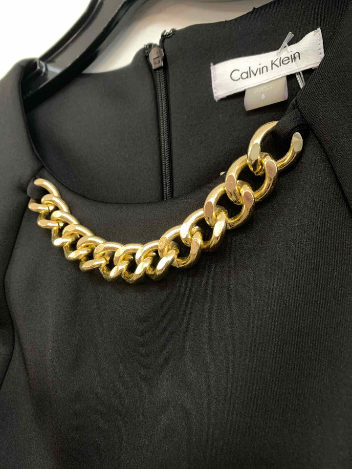 Women Size 8 Calvin Klein Black sleeveless dress
