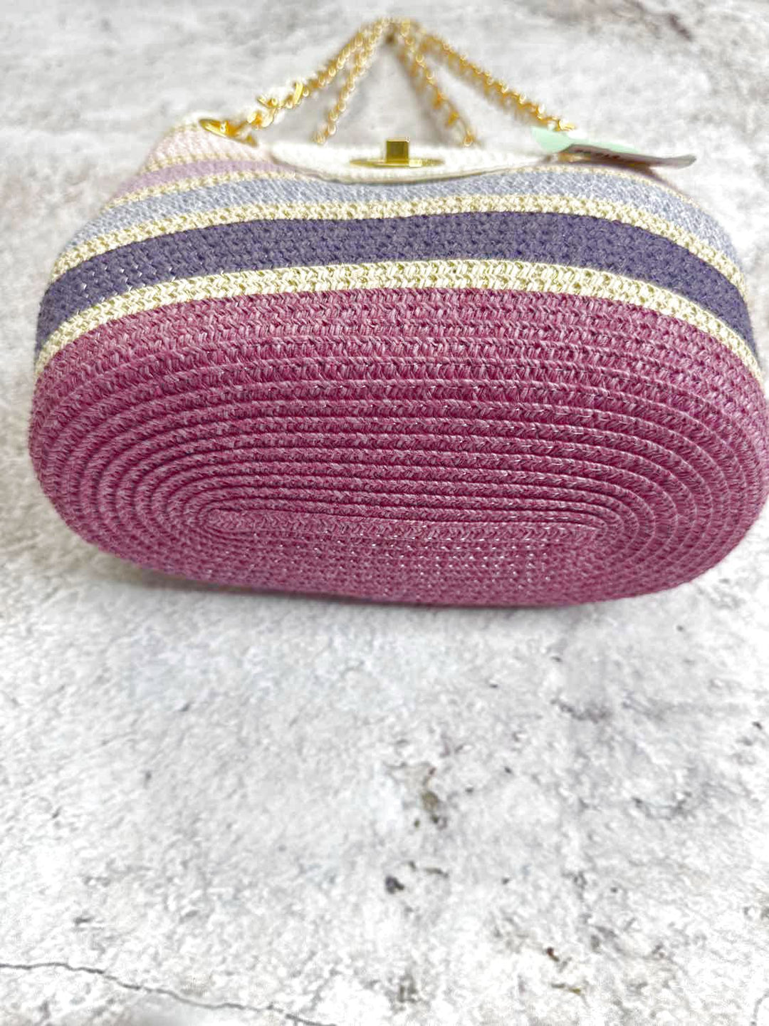 Striped shoulder bag