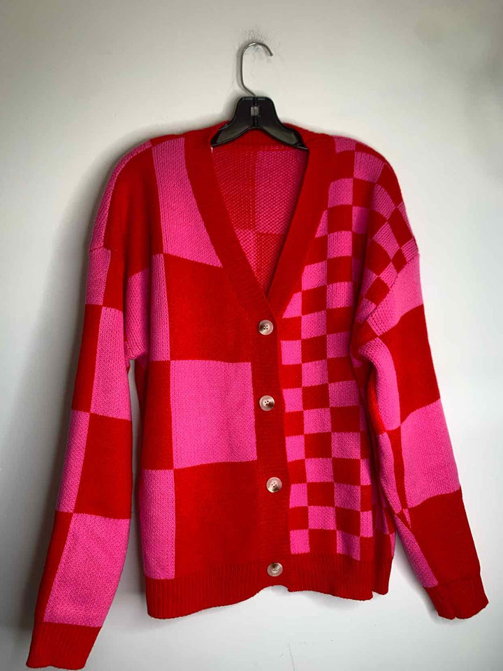 Women Size L Hot Pink cardigan