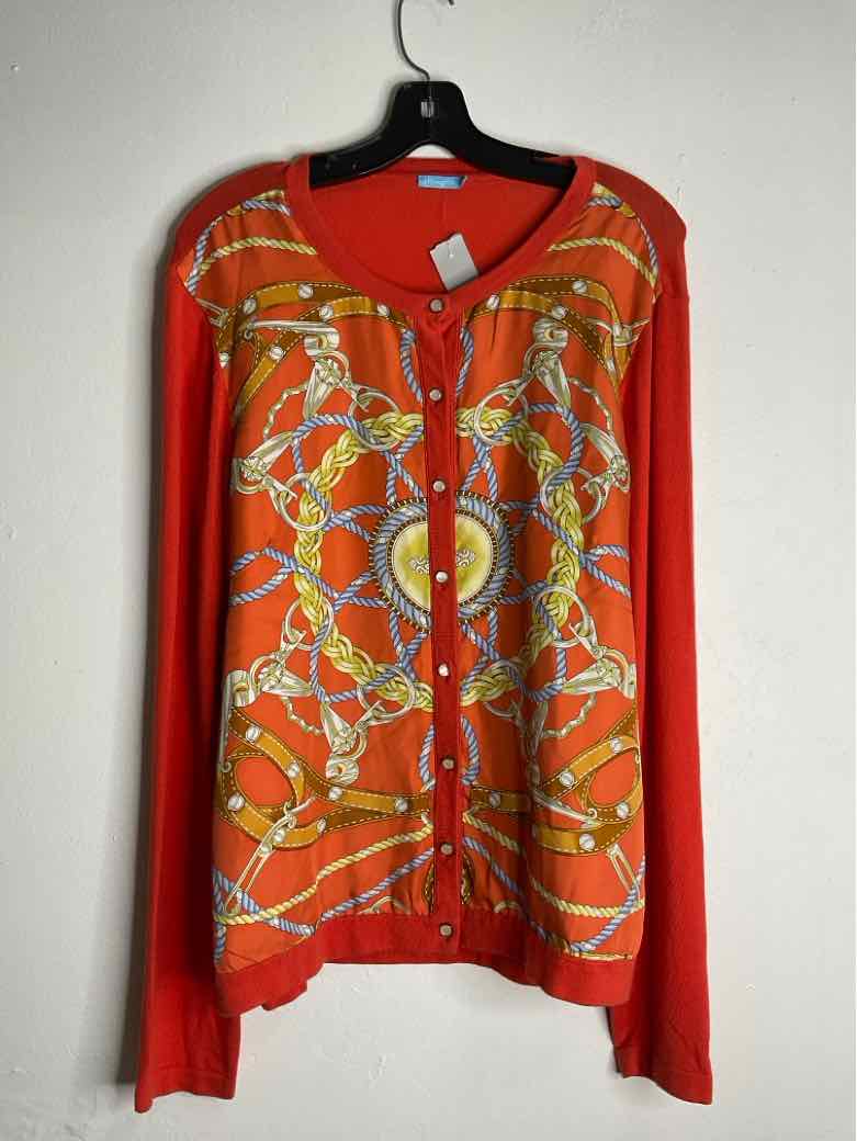 J. M Laughlin Size L Orange cardigan