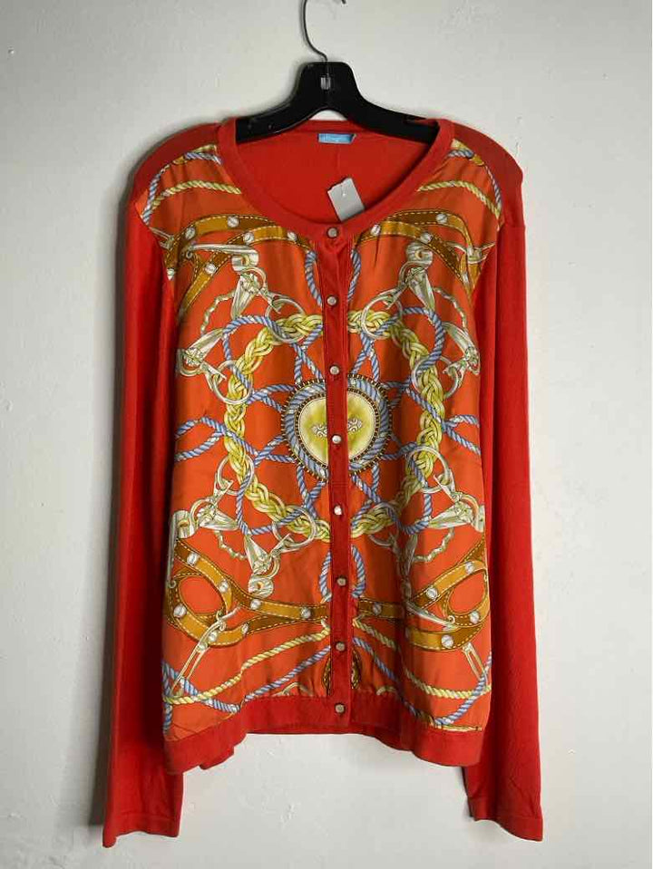 J. M Laughlin Size L Orange cardigan