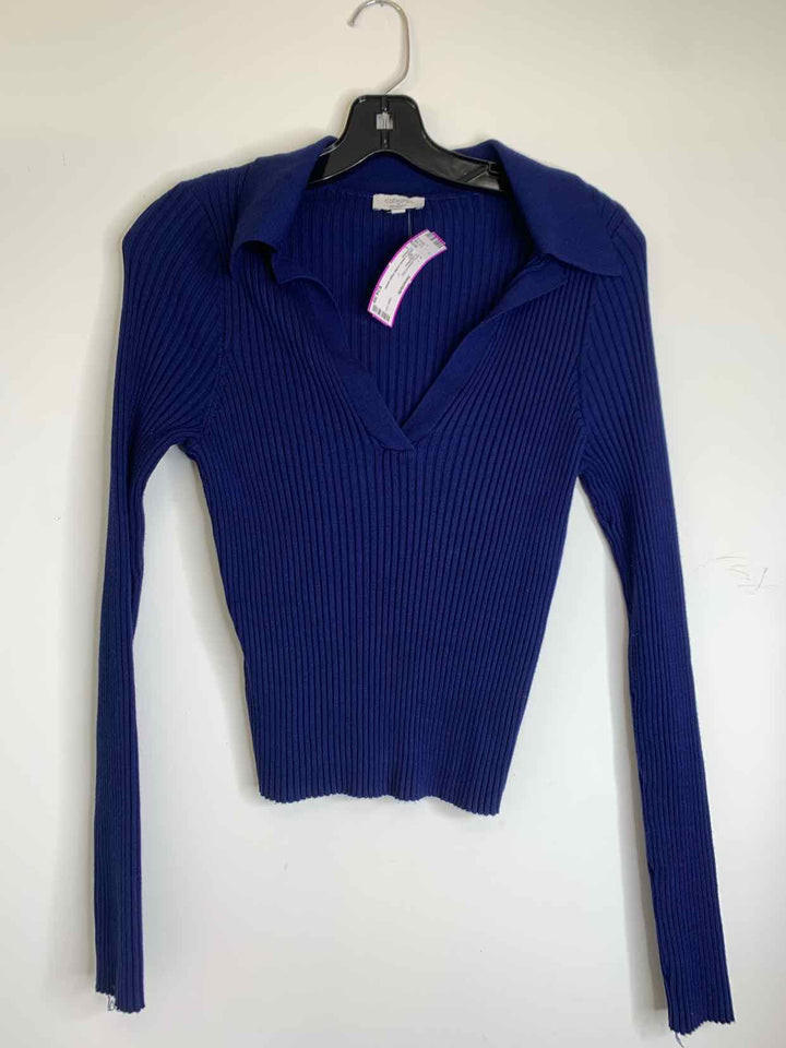 Cabana Women Size L Blue long sleeve top