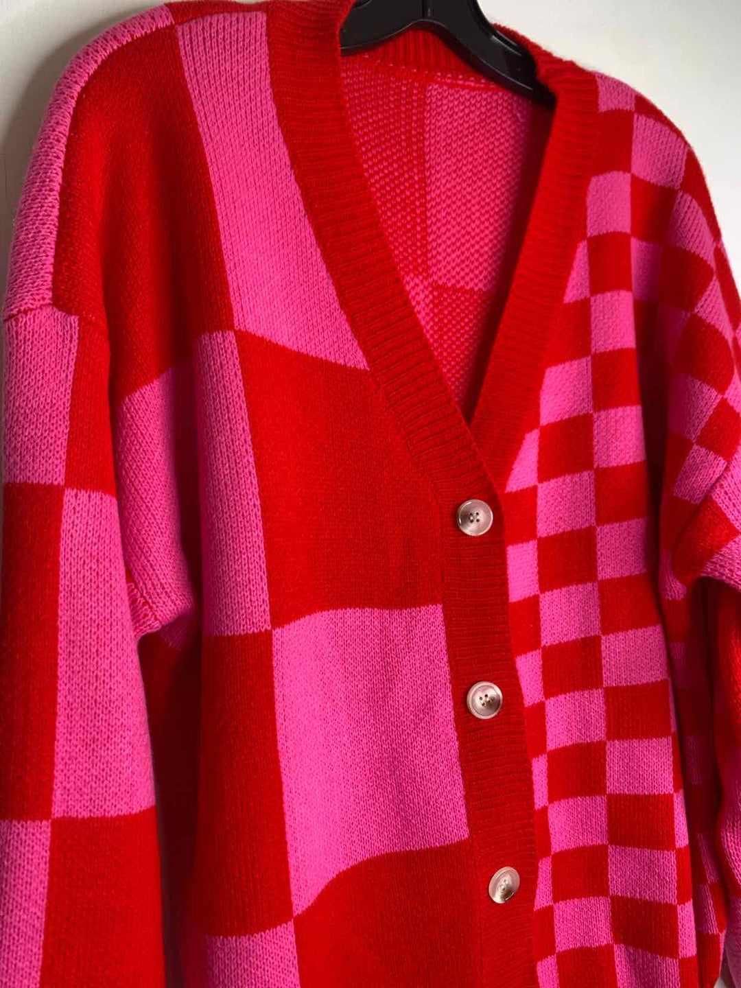 Women Size L Hot Pink cardigan