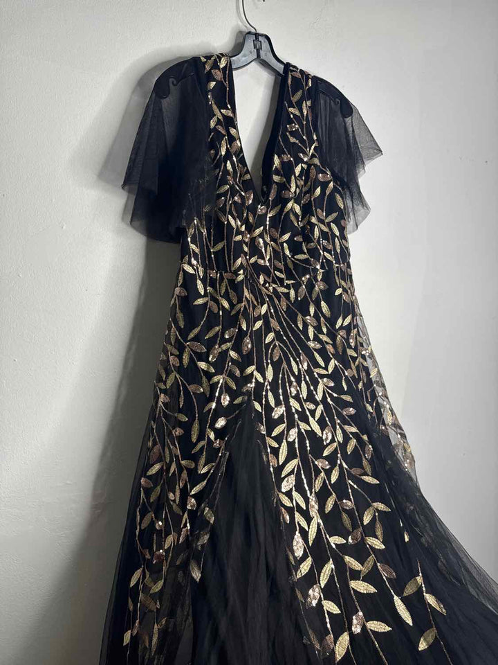 Ever Pretty Size 3X Black and Gold formal dress