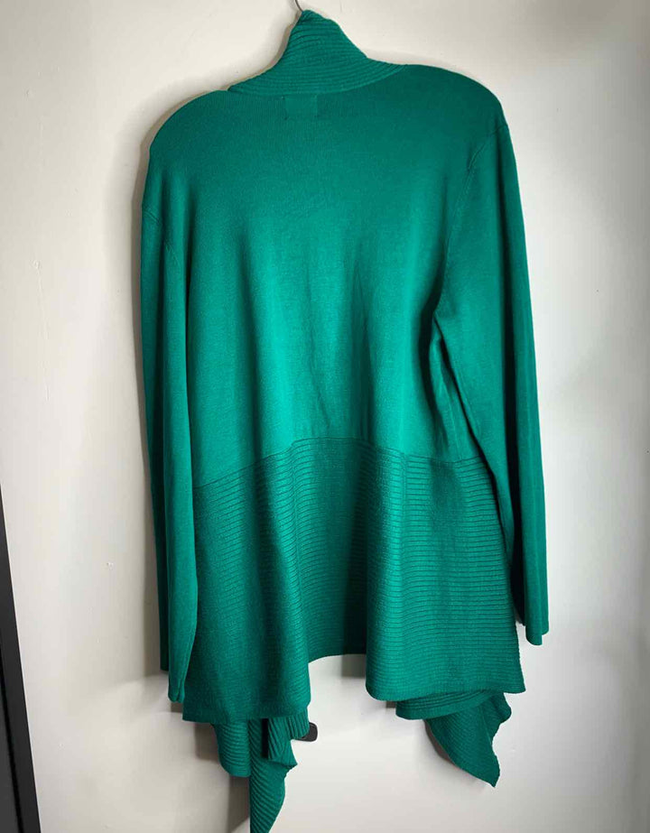 JM Collections Women Size XL Green cardigan