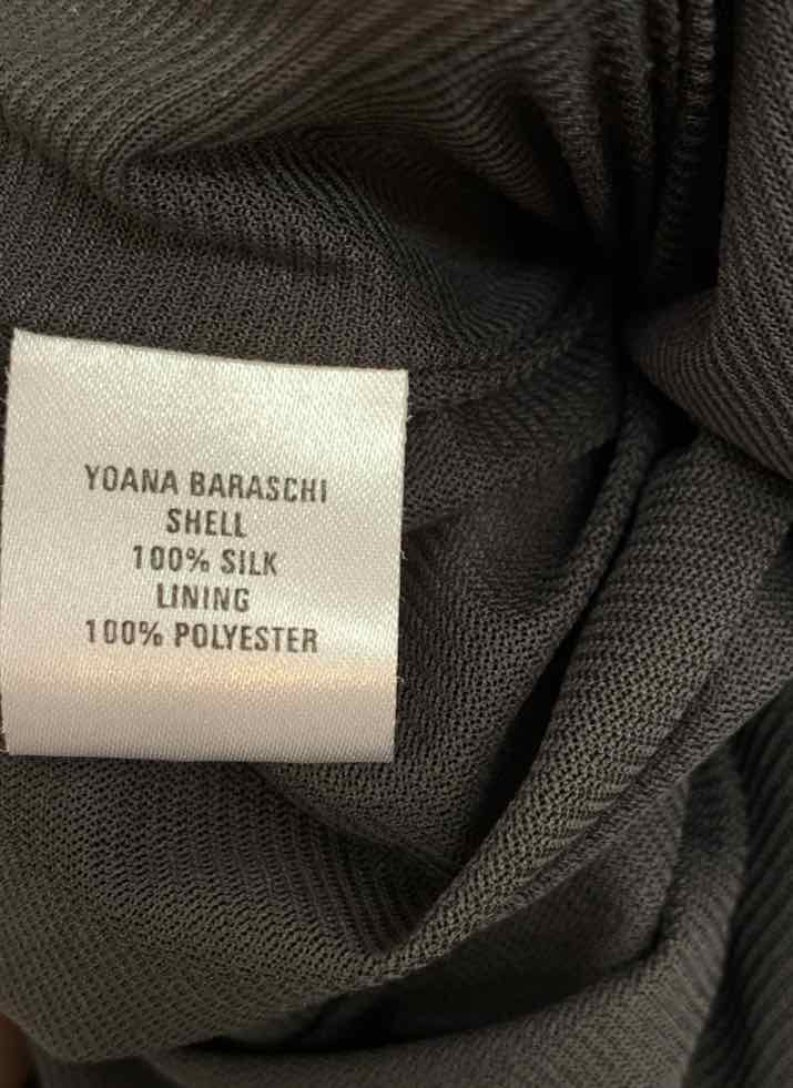 Yoana Baraschi Size 8 Grey Gathered Side sleeveless dress