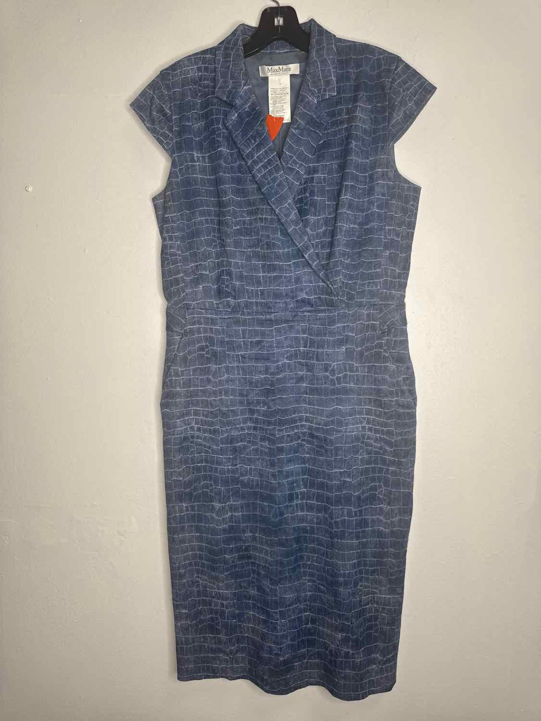 Max Mara Size 12 Blue Gray sleeveless dress