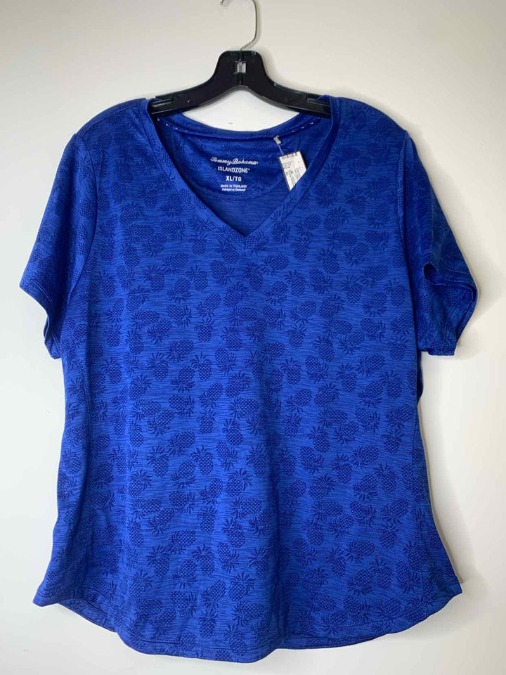 Tommy Bahama Women Size XL Blue short sleeve top