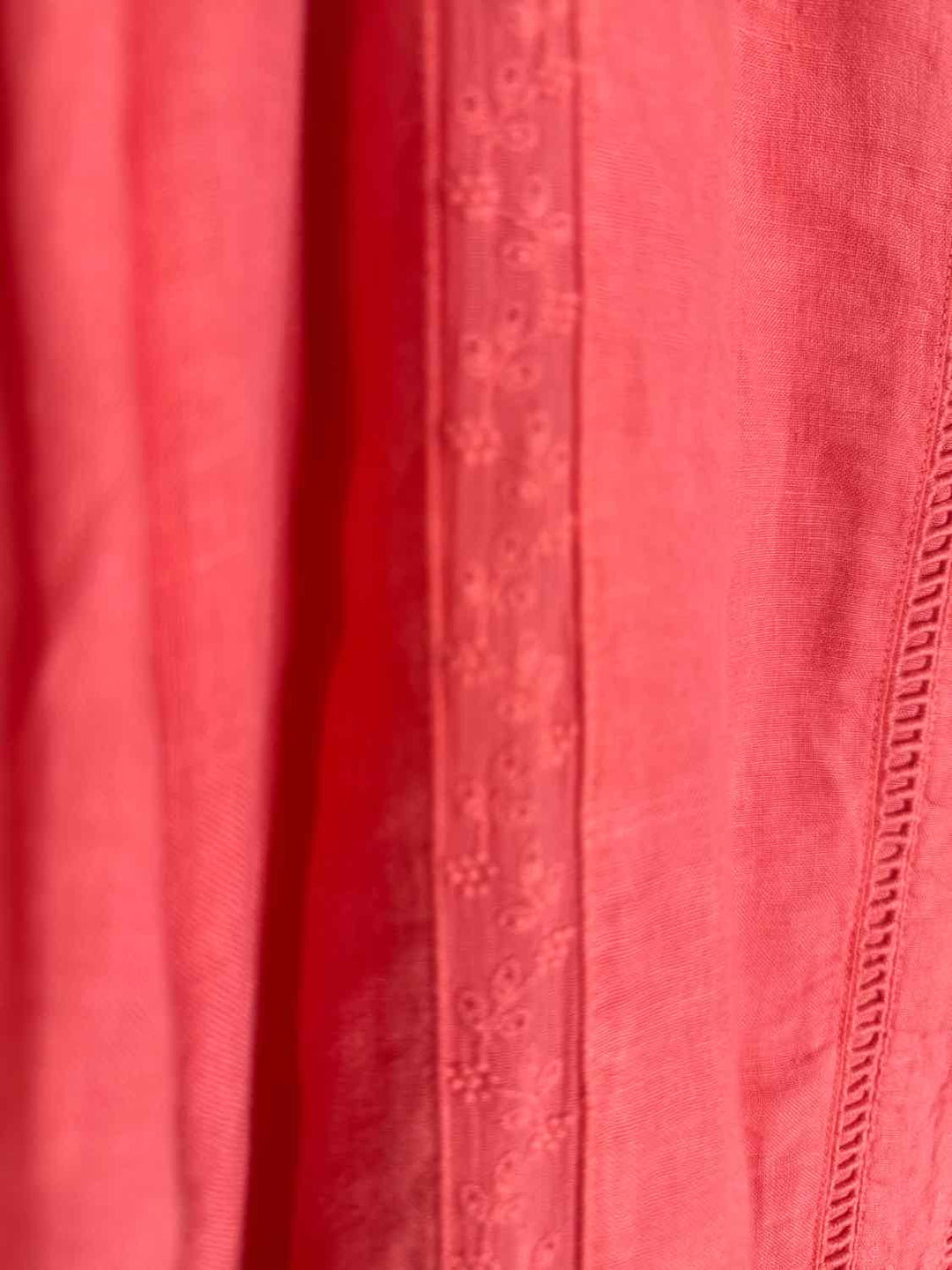 Soft Surroundings Size L Coral V-neck Solid long sleeve top