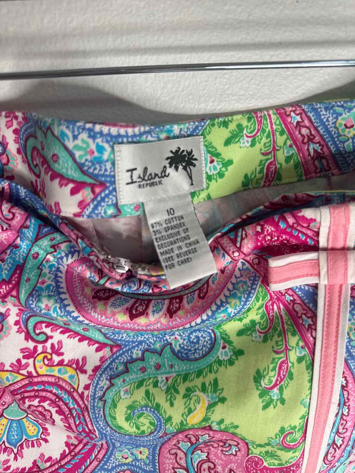Island Republic Size 8 Pink Paisley knee length skirt