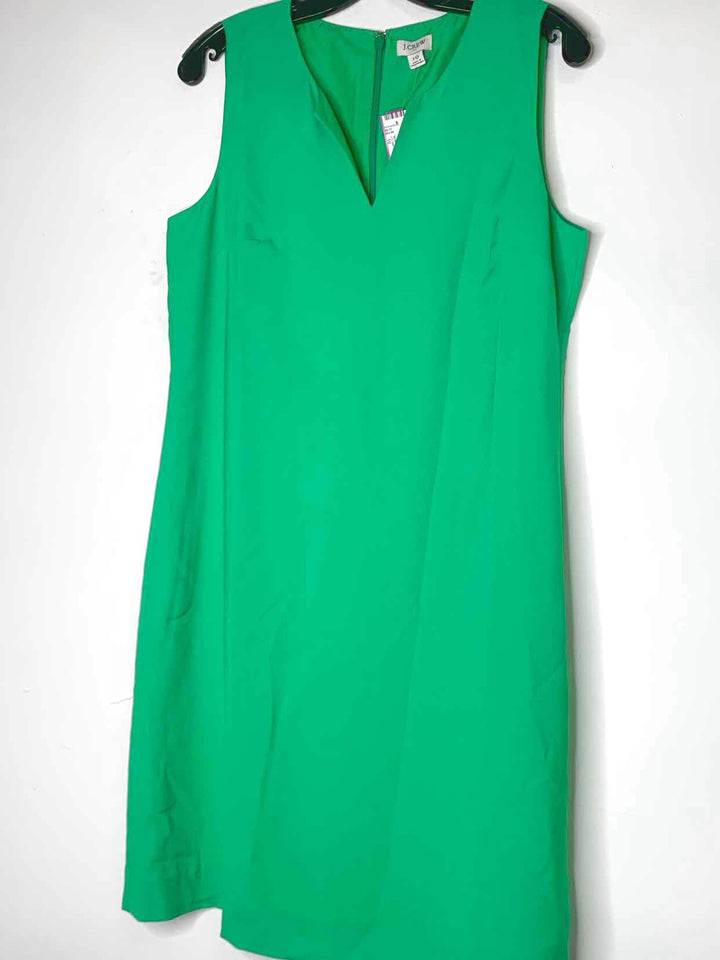 Women Size 10 J Crew Green sleeveless dress