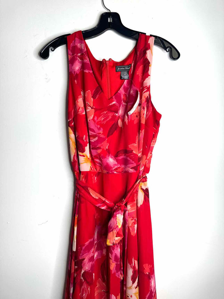 Women Size 14 Jessica Howard Red sleeveless dress