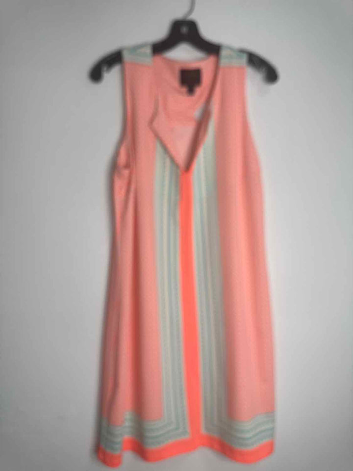 Julie Size L Orange Collar sleeveless dress