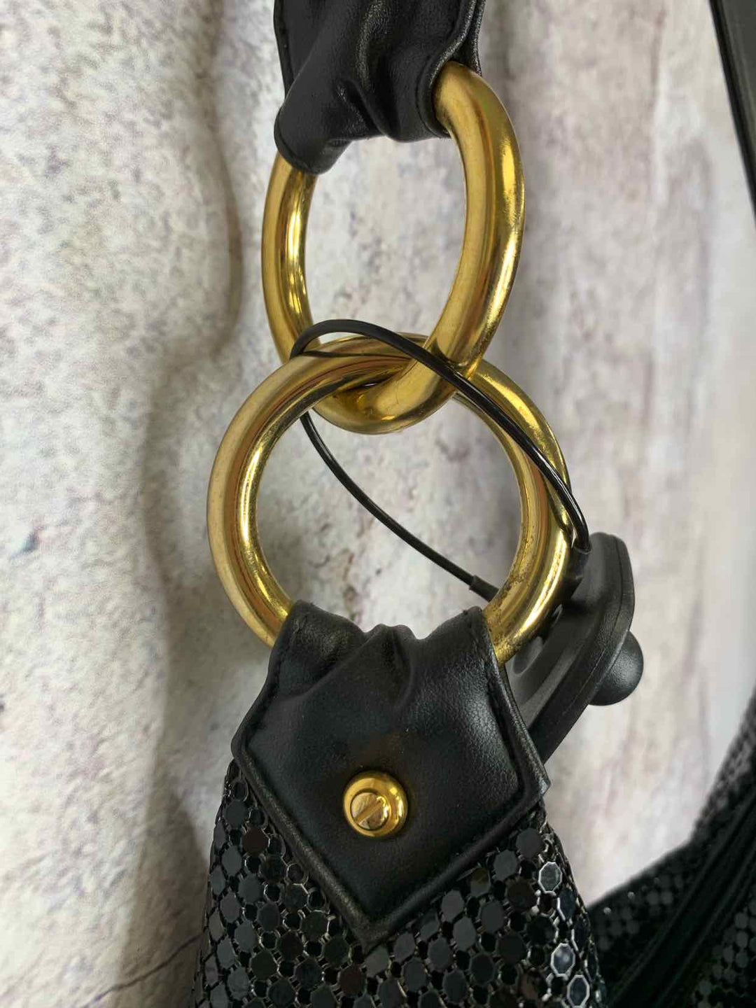 Whiting and Davis Black shoulder bag