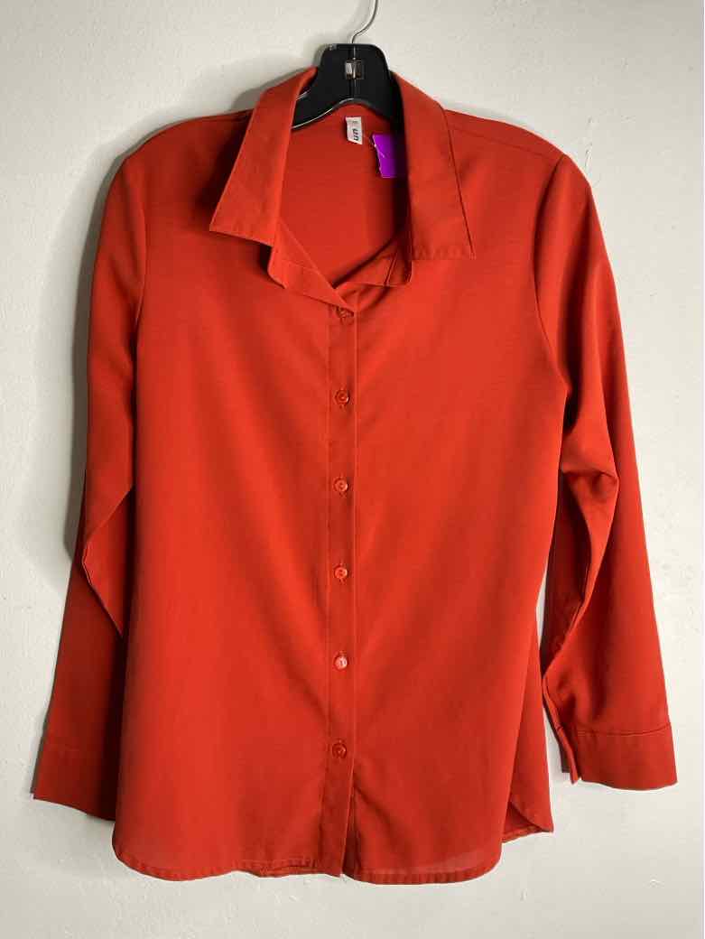 Diason Size S Pumpkin Button Down long sleeve top