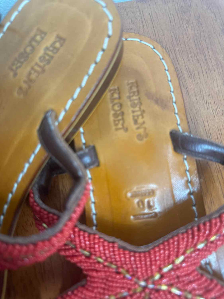 Kristen's Kloset Shoe Size 10 Red flat sandal