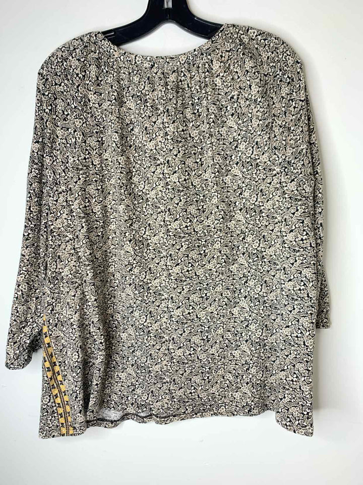 J Jill Women Size XL Black long sleeve top