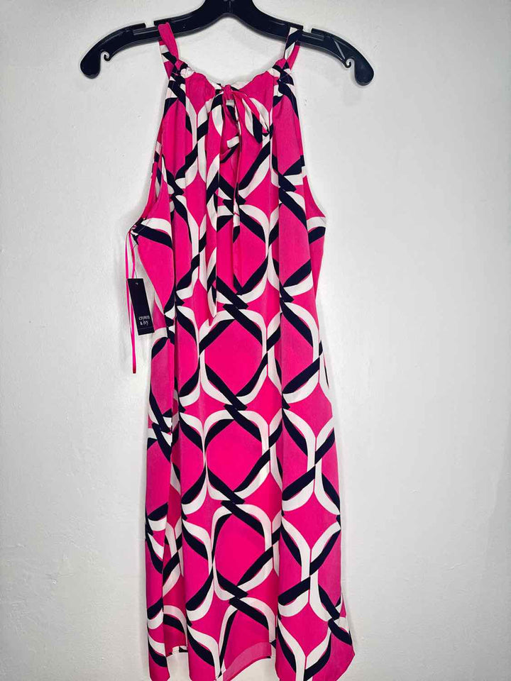 Crown & Ivy Size L Pink White strapless