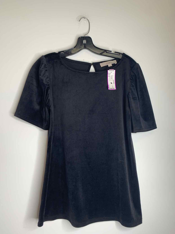 Loft Women Size S Black short sleeve top