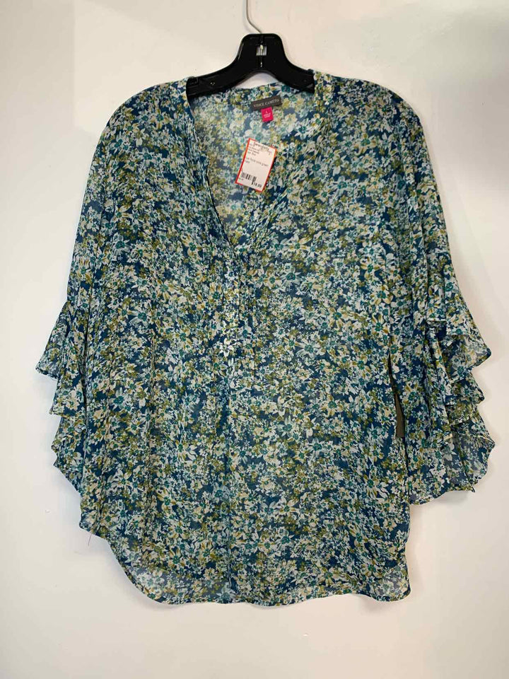 Vince Camuto Women Size L Blue long sleeve top