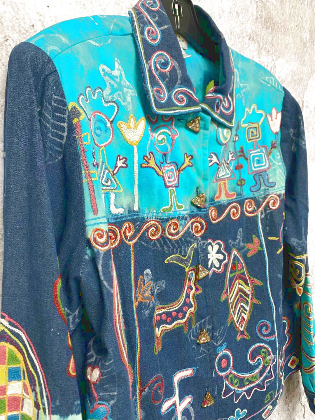 Sandy Starkman Size L Teal jacket