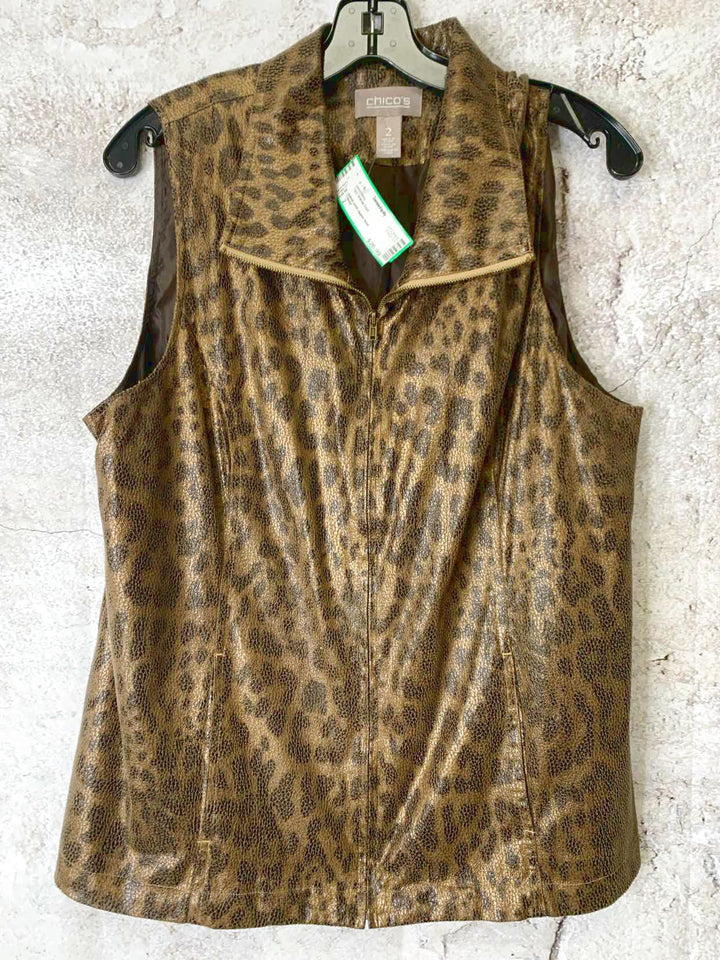 Chicos Women Size 2 Animal Print sleeveless