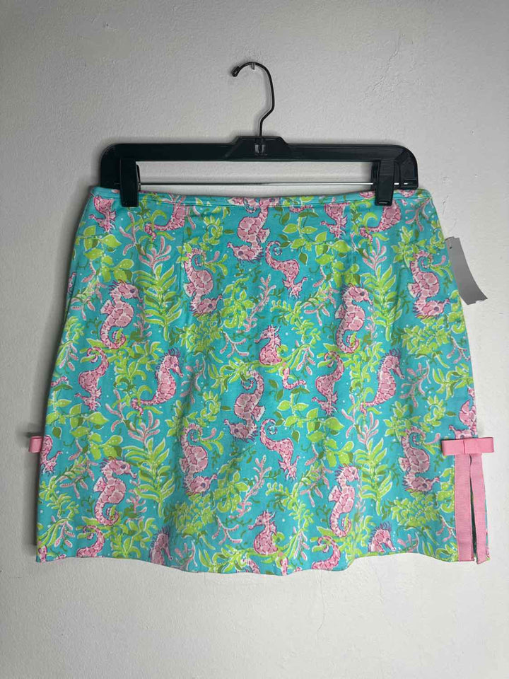 Bamboo Traders Size 10 Blue knee length skirt