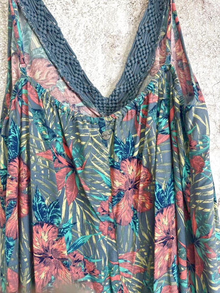 Roxy Size L Blue maxi sleeveless