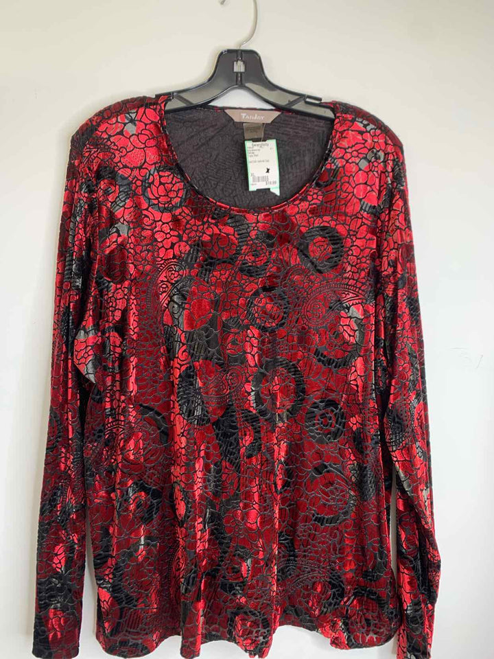 TanJay Women Size XL Red long sleeve top