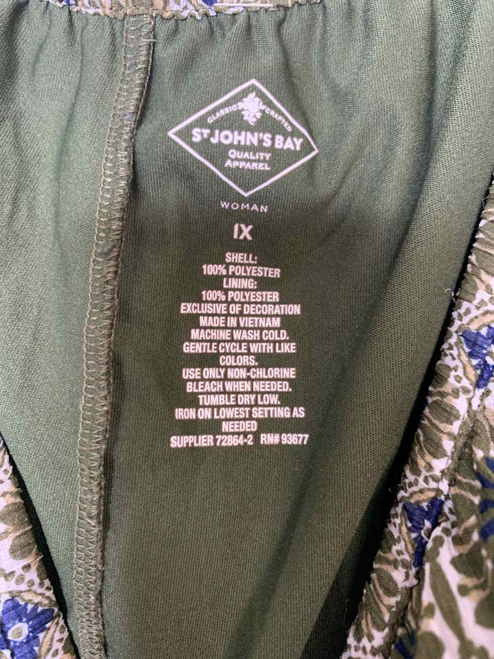 St Johns Bay Women Size 1X Olive sleeveless