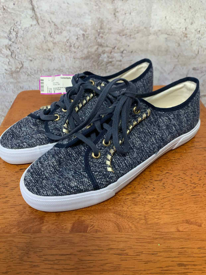 Jack Rogers Blue W Shoe Size 8 flat shoe
