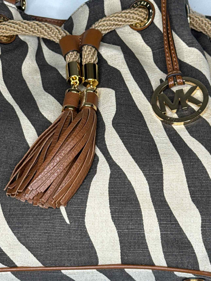 Michael Kors striped shoulder bag