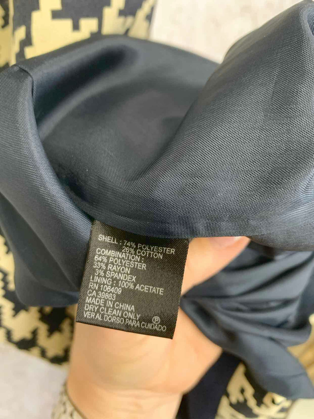 Alex Marie Size 4 Navy Beige sleeveless dress