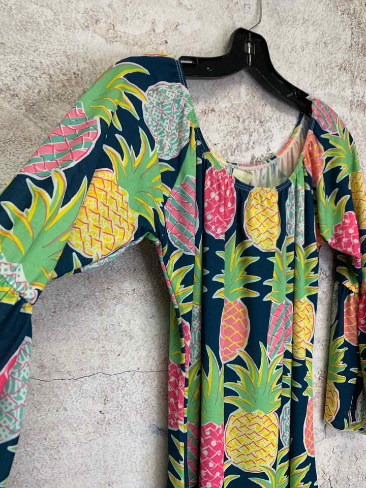 Simply Southern Size S Multi-Color Good tropical long sleeve dress